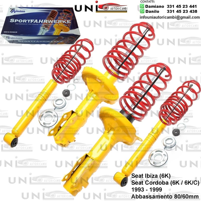 Kit Assetto Sportivo Fisso Tatechnix Seat Ibiza (6K) da 1993 a 1999
