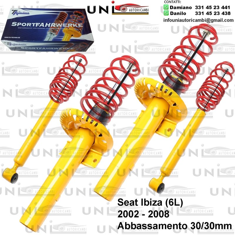 Kit Assetto Sportivo Fisso Tatechnix Seat Ibiza (6L) da 2002 a 2008