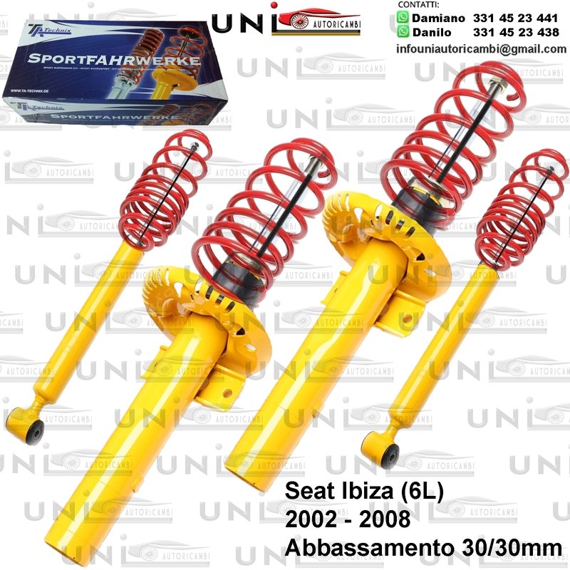 Kit Assetto Sportivo Fisso Tatechnix Seat Ibiza (6L) da 2002 a 2008