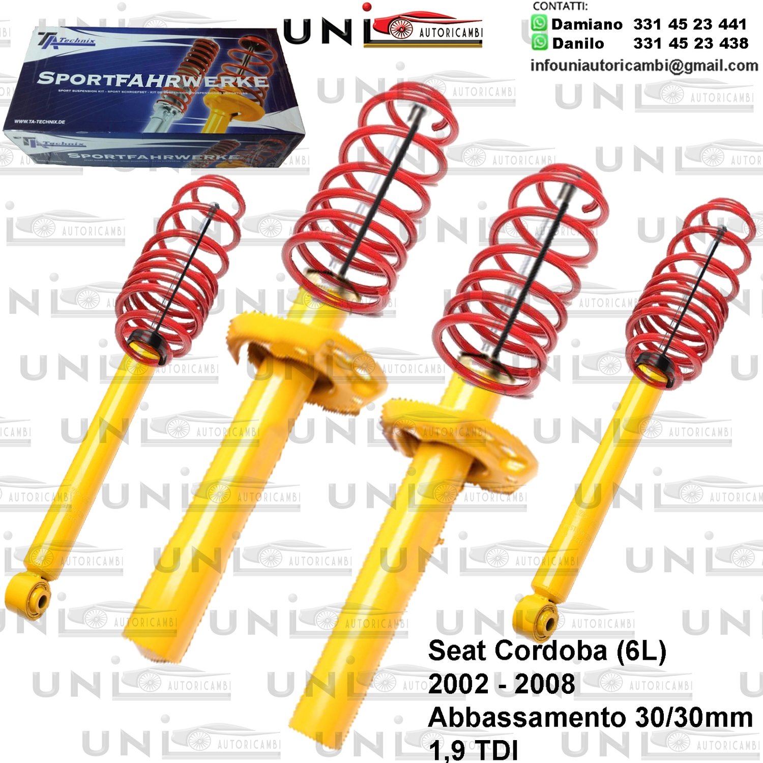 Kit Assetto Sportivo Fisso Tatechnix Seat Cordoba (6L) da 2002 a 2008