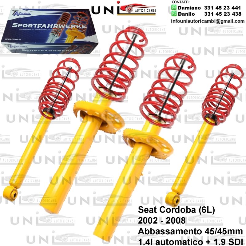 Kit Assetto Sportivo Fisso Tatechnix Seat Cordoba (6L) da 2002 a 2008