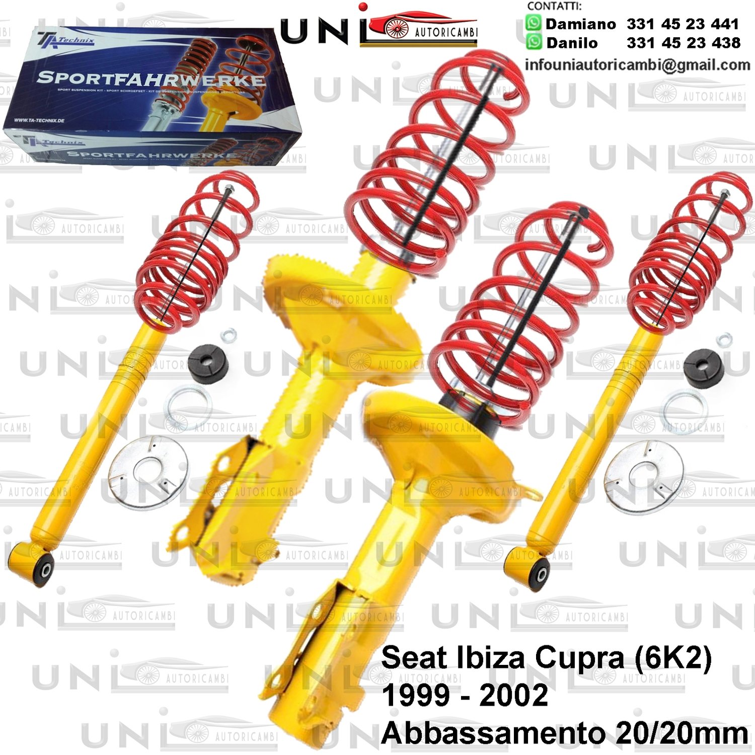 Kit Assetto Sportivo Fisso Tatechnix Seat Ibiza Cupra (6K2) da 1999 a 2002