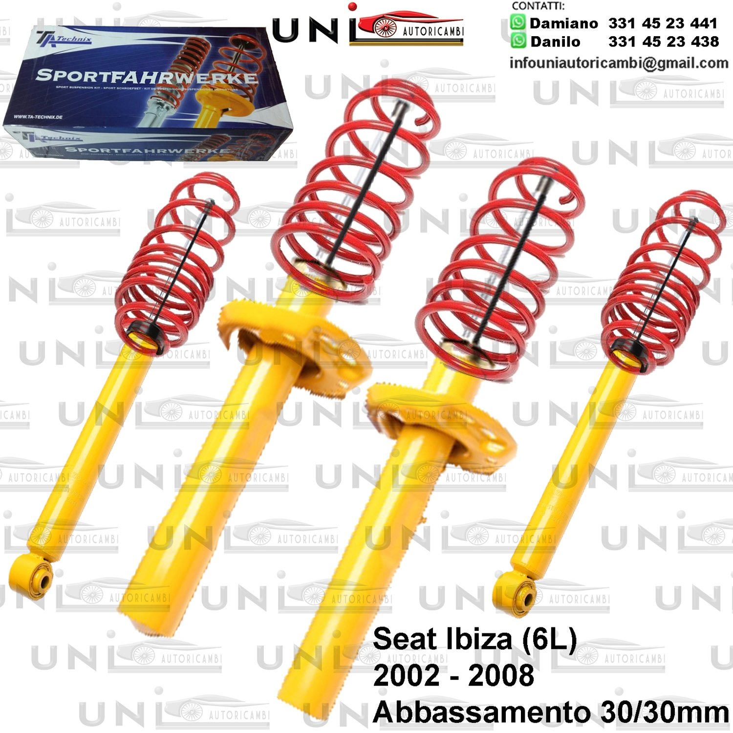 Kit Assetto Sportivo Fisso Tatechnix Seat Ibiza (6L) da 2002 a 2008