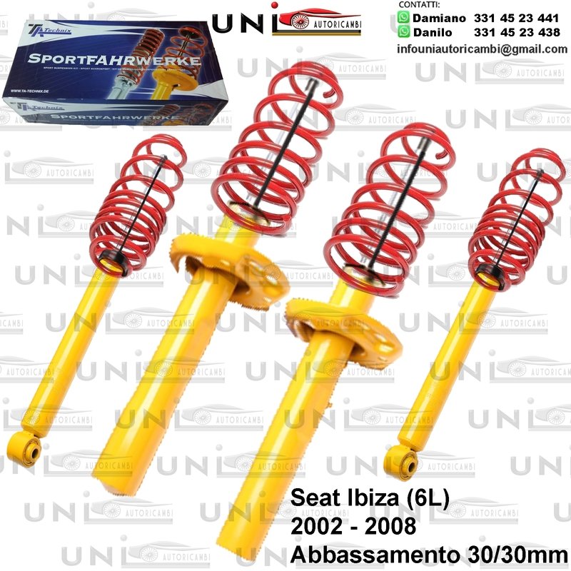 Kit Assetto Sportivo Fisso Tatechnix Seat Ibiza (6L) da 2002 a 2008