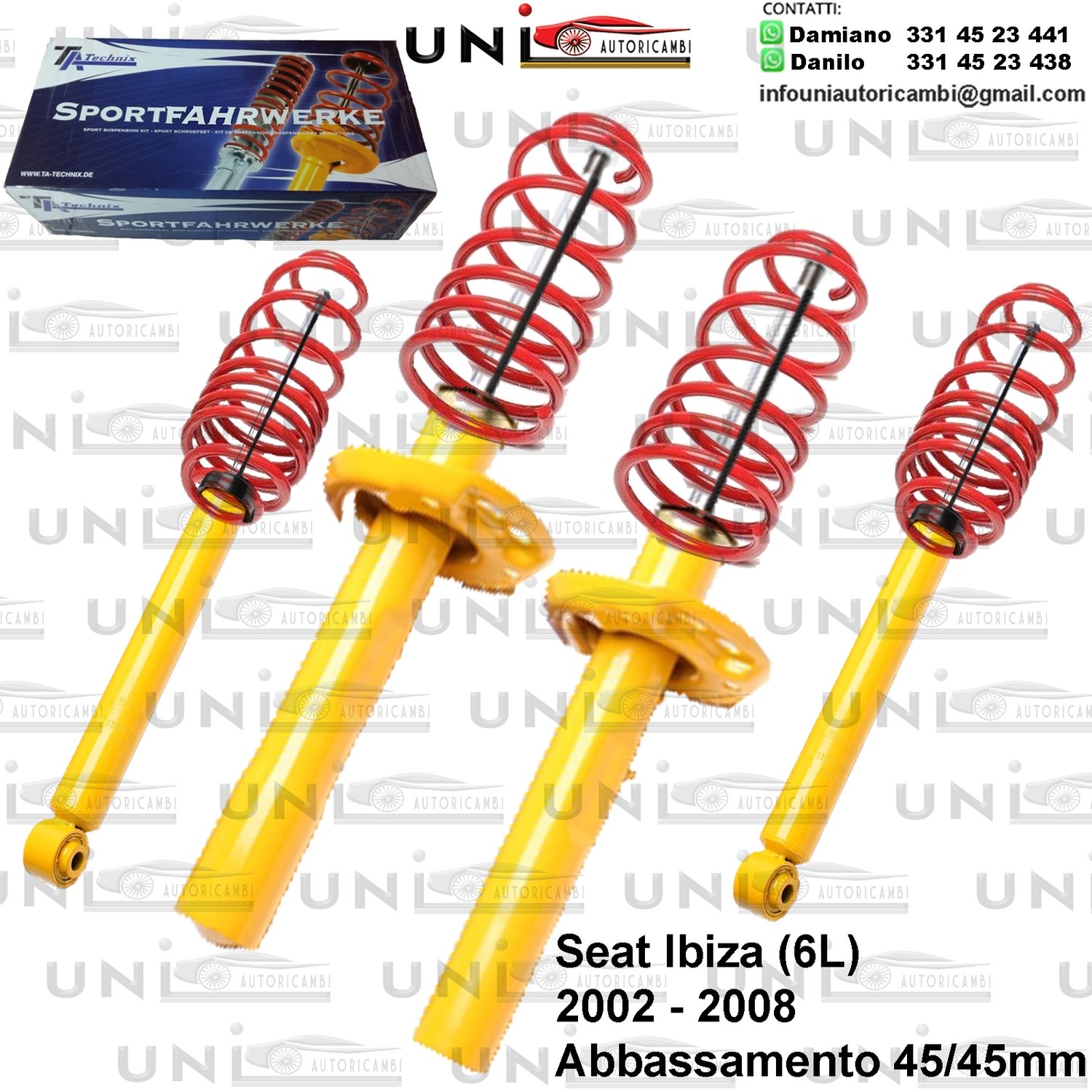 Kit Assetto Sportivo Fisso Tatechnix Seat Ibiza (6L) da 2002 a 2008