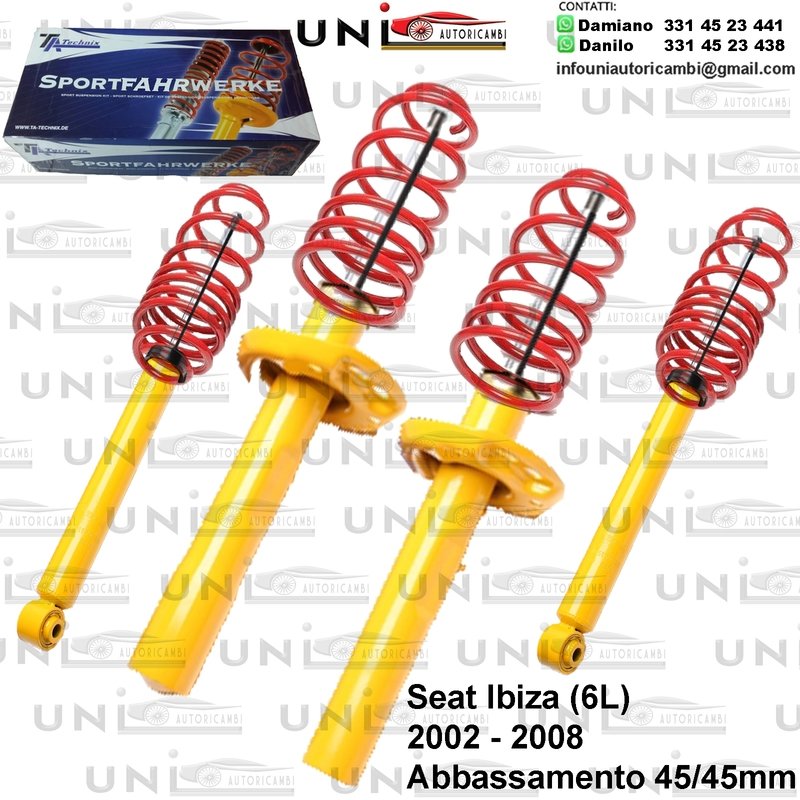 Kit Assetto Sportivo Fisso Tatechnix Seat Ibiza (6L) da 2002 a 2008