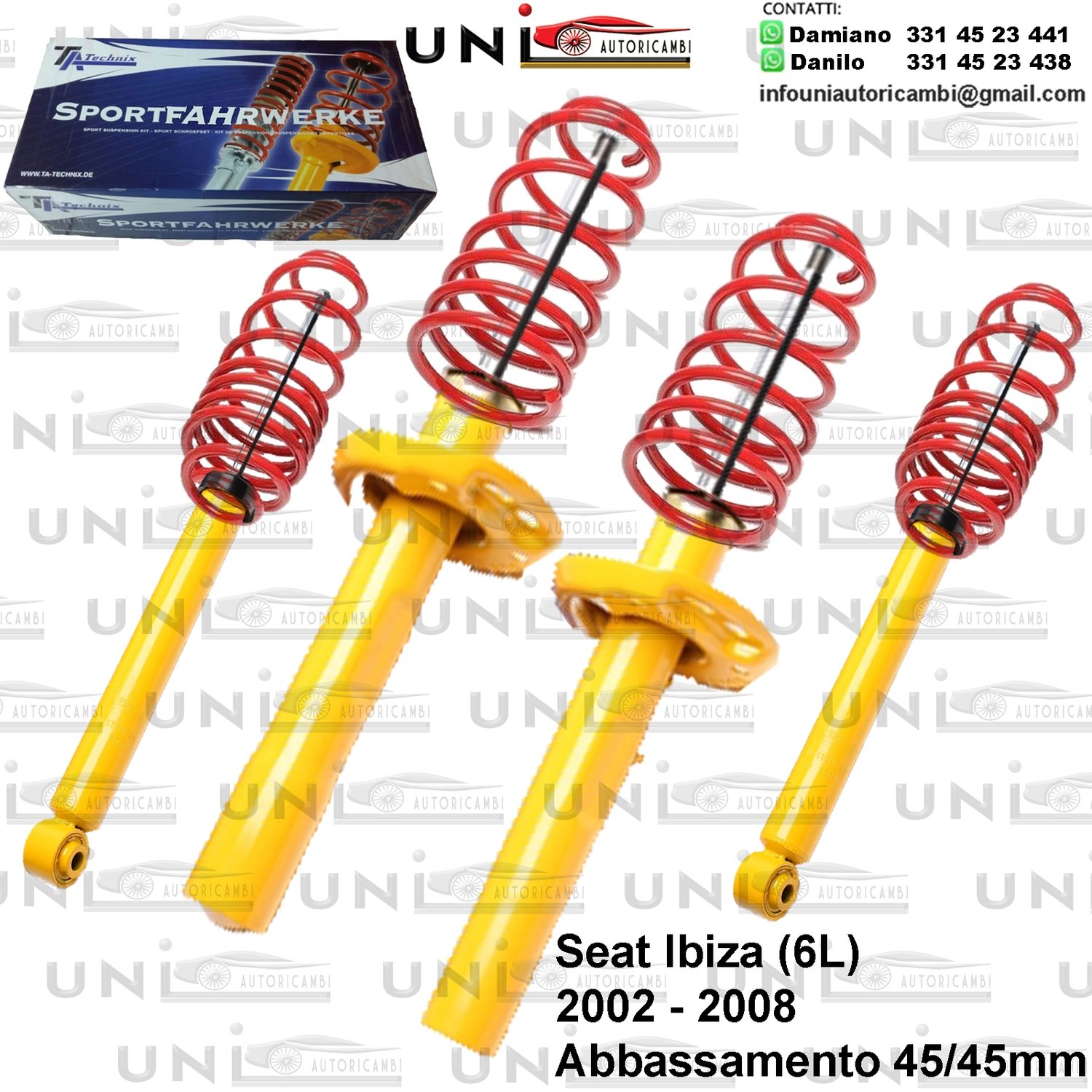 Kit Assetto Sportivo Fisso Tatechnix Seat Ibiza (6L) da 2002 a 2008