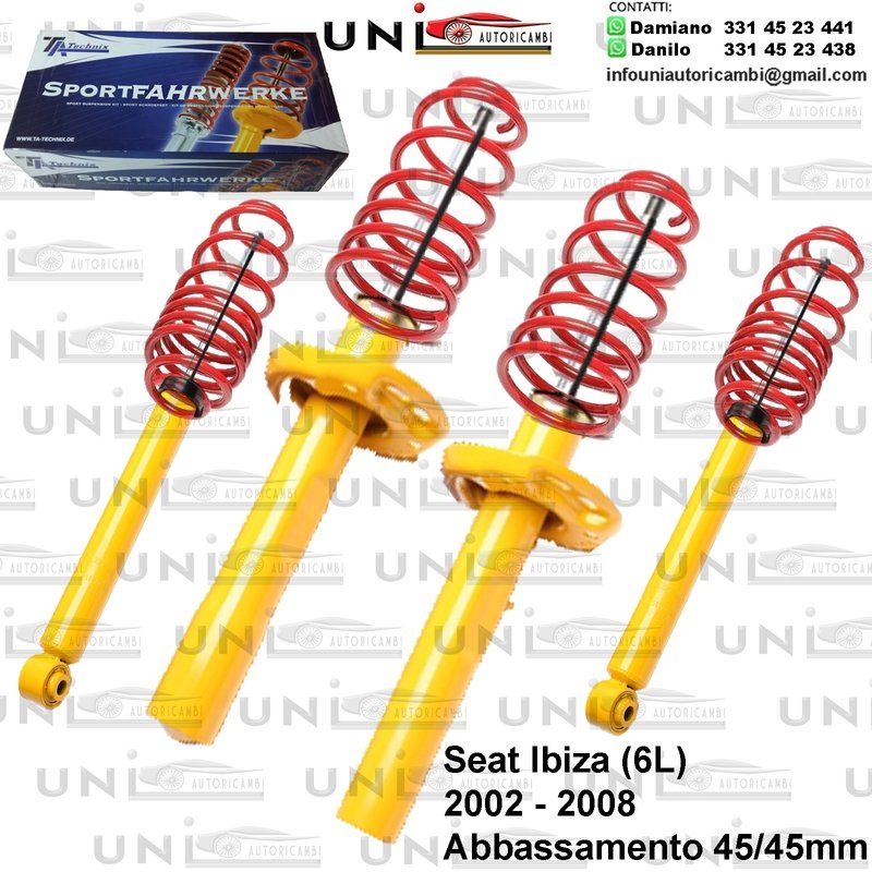 Kit Assetto Sportivo Fisso Tatechnix Seat Ibiza (6L) da 2002 a 2008