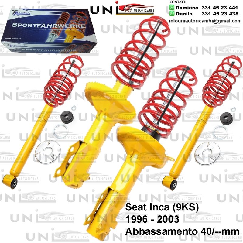 Kit Assetto Sportivo Fisso Tatechnix Seat Inca (9KS) da 1996 a 2003