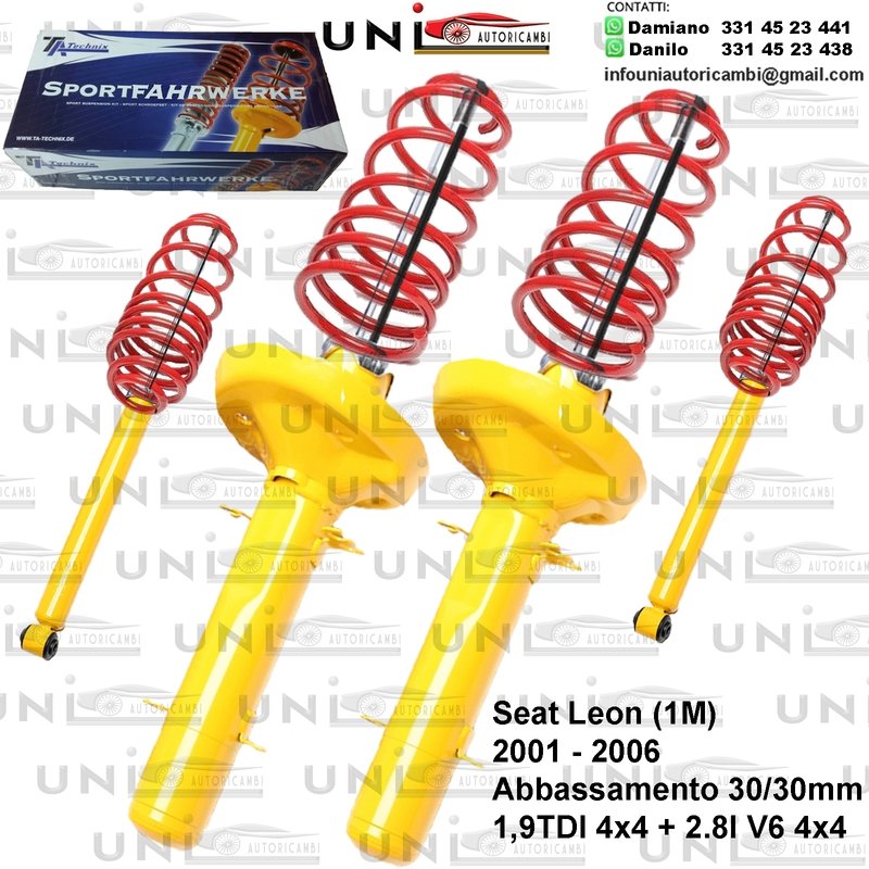 Kit Assetto Sportivo Fisso Tatechnix Seat Leon (1M) da 2001 a 2006