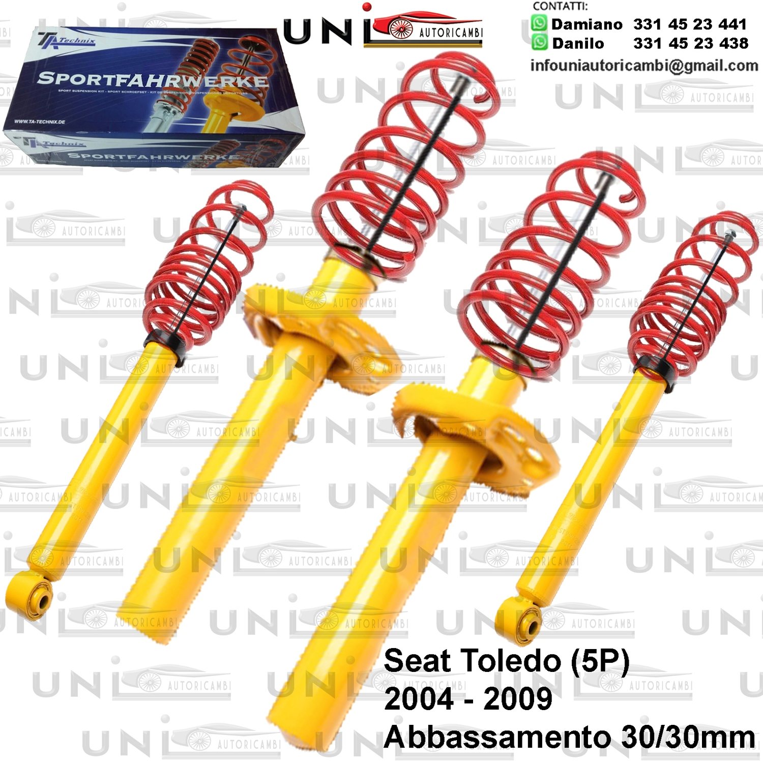Kit Assetto Sportivo Fisso Tatechnix Seat Toledo (5P) da 2004 a 2009