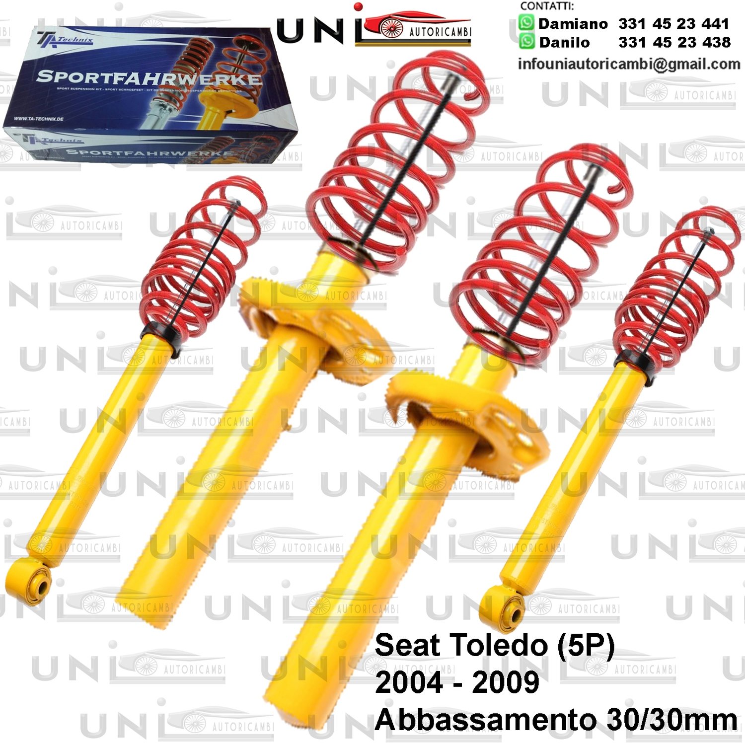 Kit Assetto Sportivo Fisso Tatechnix Seat Toledo (5P) da 2004 a 2009