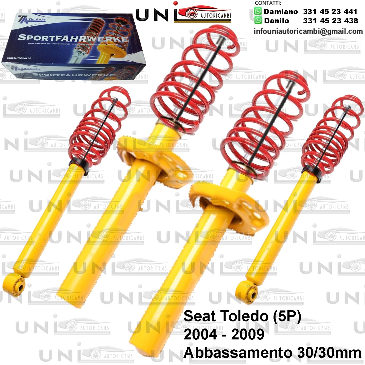 Kit Assetto Sportivo Fisso Tatechnix Seat Toledo (5P) da 2004 a 2009