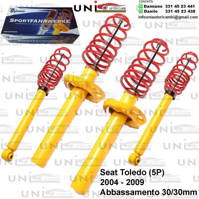 Kit Assetto Sportivo Fisso Tatechnix Seat Toledo (5P) da 2004 a 2009