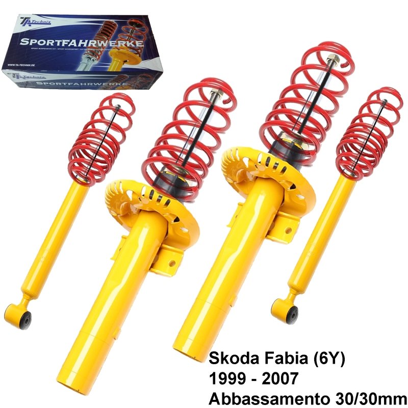 Kit Assetto Sportivo Fisso Tatechnix Skoda Fabia (6Y) da 1999 a 2007