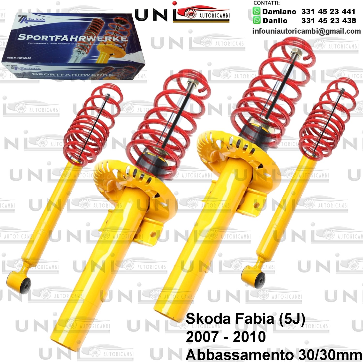 Kit Assetto Sportivo Fisso Tatechnix Skoda Fabia (5J) da 2007 - 04.2010