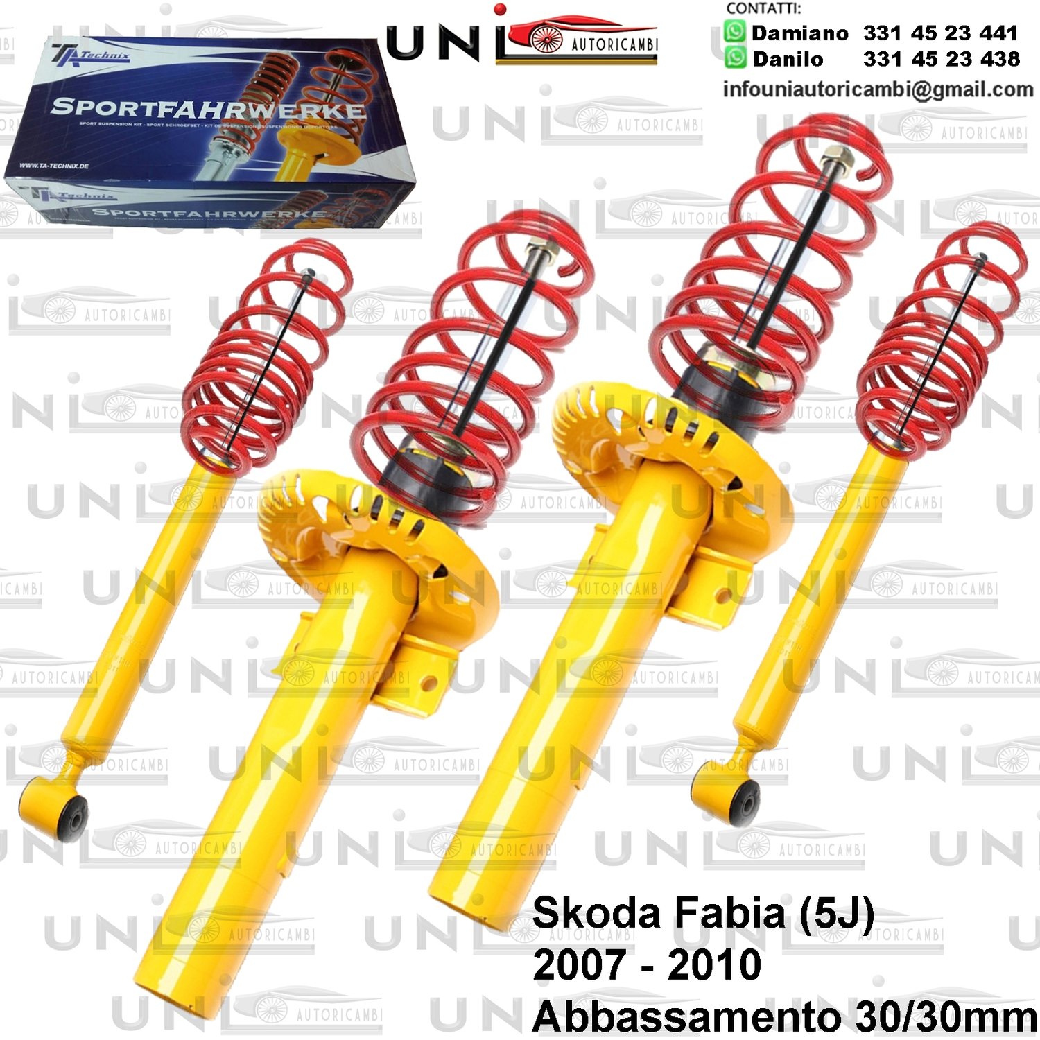 Kit Assetto Sportivo Fisso Tatechnix Skoda Fabia (5J) da 2007 - 2010