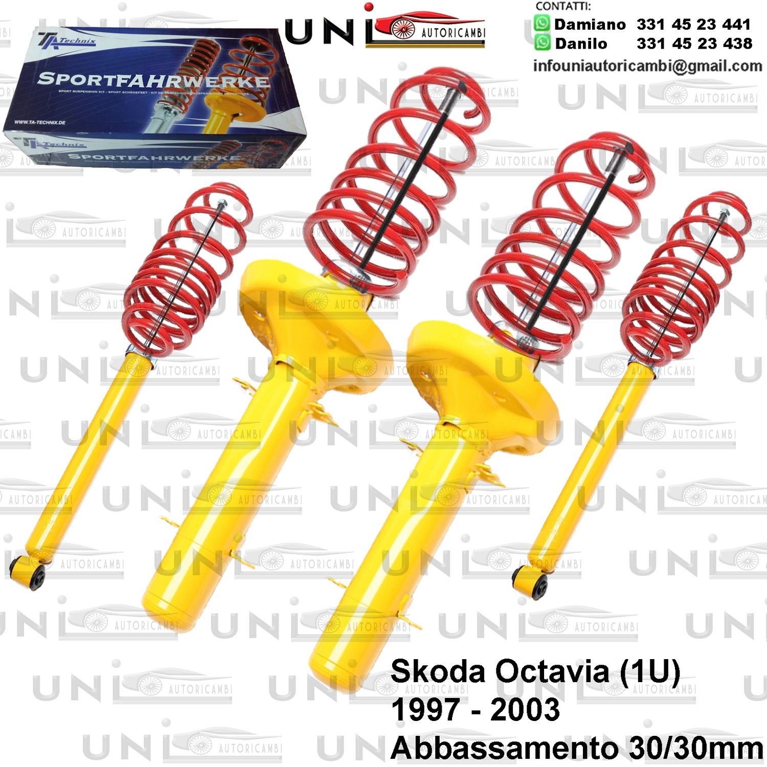 Kit Assetto Sportivo Fisso Tatechnix Skoda Octavia (1U) da 1997 a 12.2003