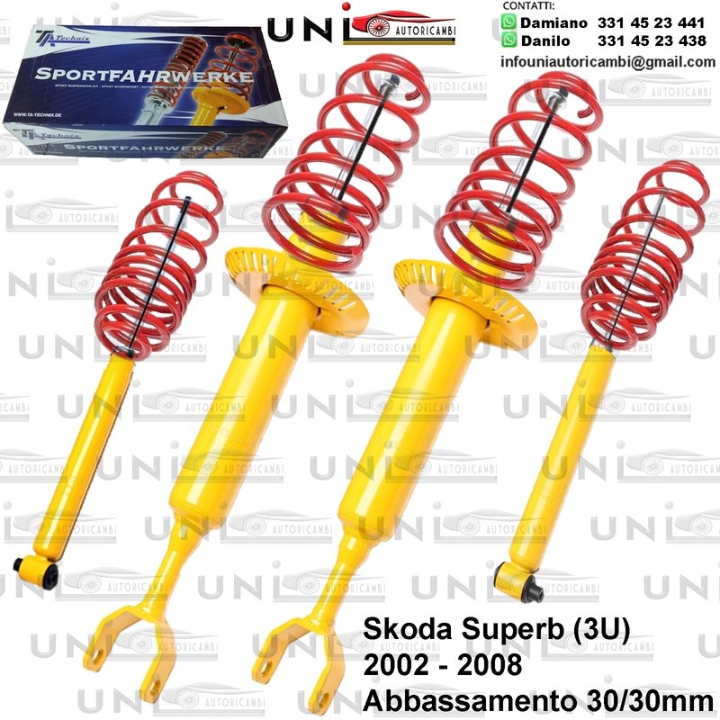 Kit Assetto Sportivo Fisso Tatechnix Skoda Superb (3U) da 2002 a 2008