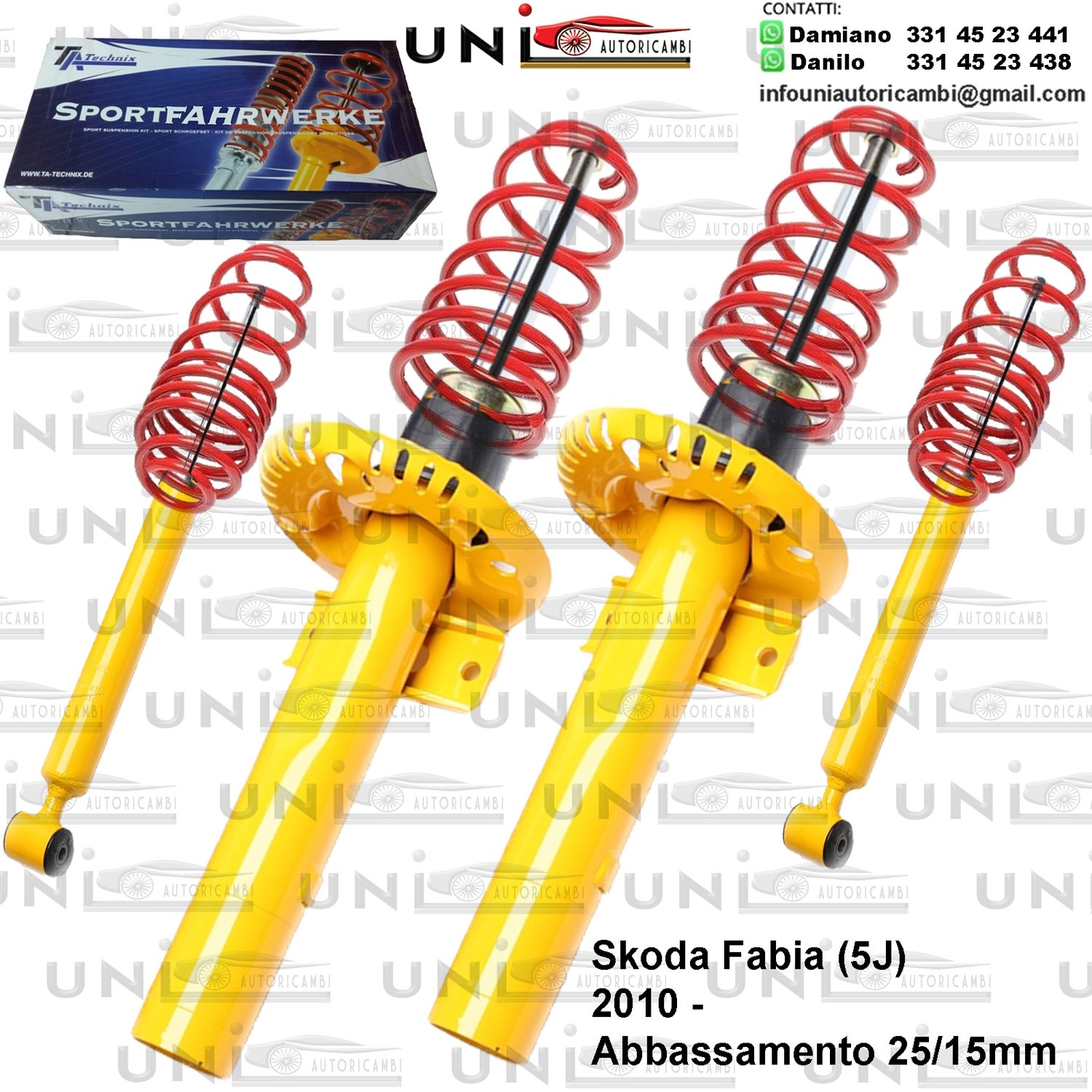 Kit Assetto Sportivo Fisso Tatechnix Skoda Fabia (5J) da 05.2010 -