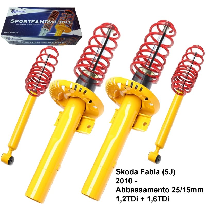 Kit Assetto Sportivo Fisso Tatechnix Skoda Fabia (5J) da 05.2010 -