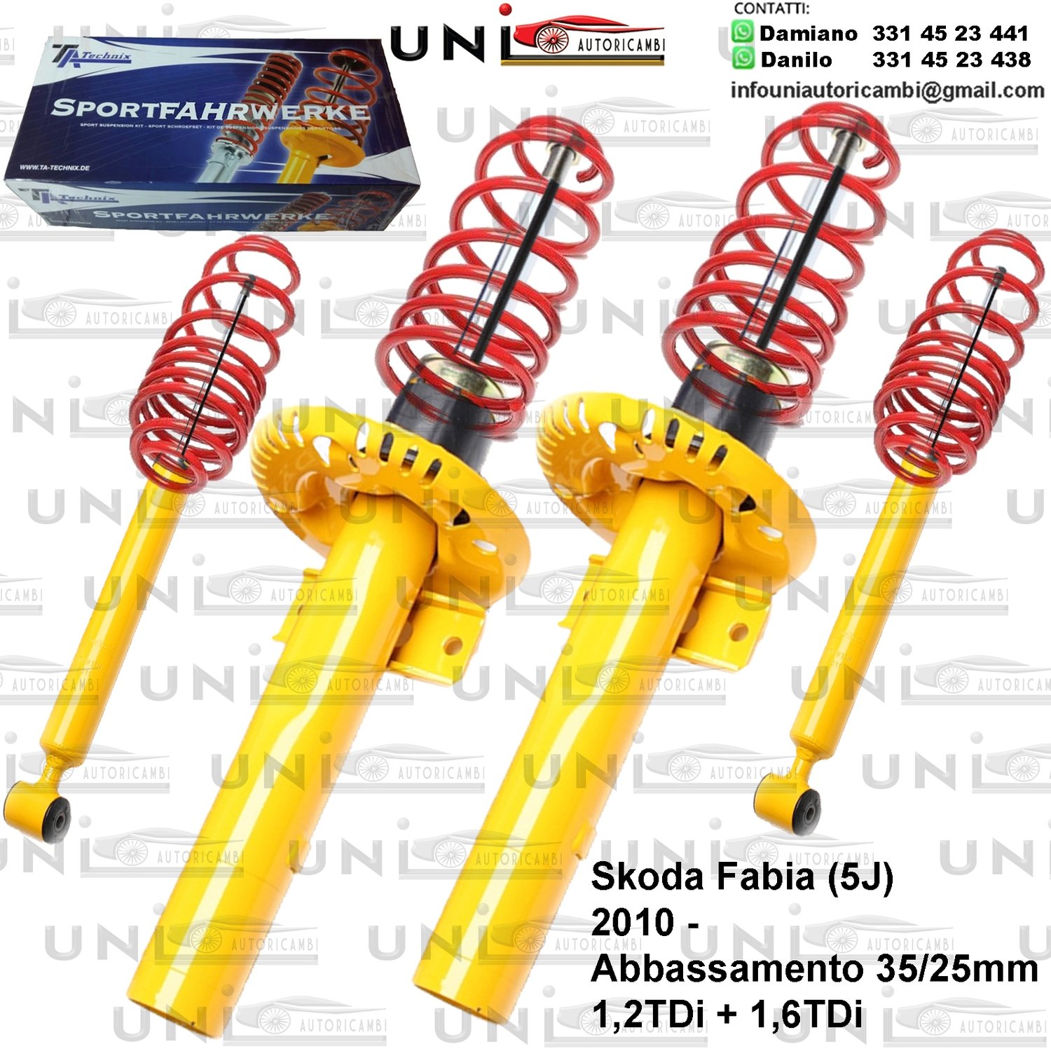 Kit Assetto Sportivo Fisso Tatechnix Skoda Fabia (5J) da 05.2010 -