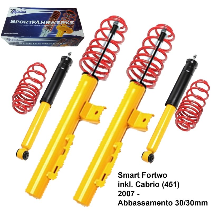 Kit Assetto Sportivo Fisso Tatechnix Smart Fortwo (MC01) da 07.1998 a 02.2007