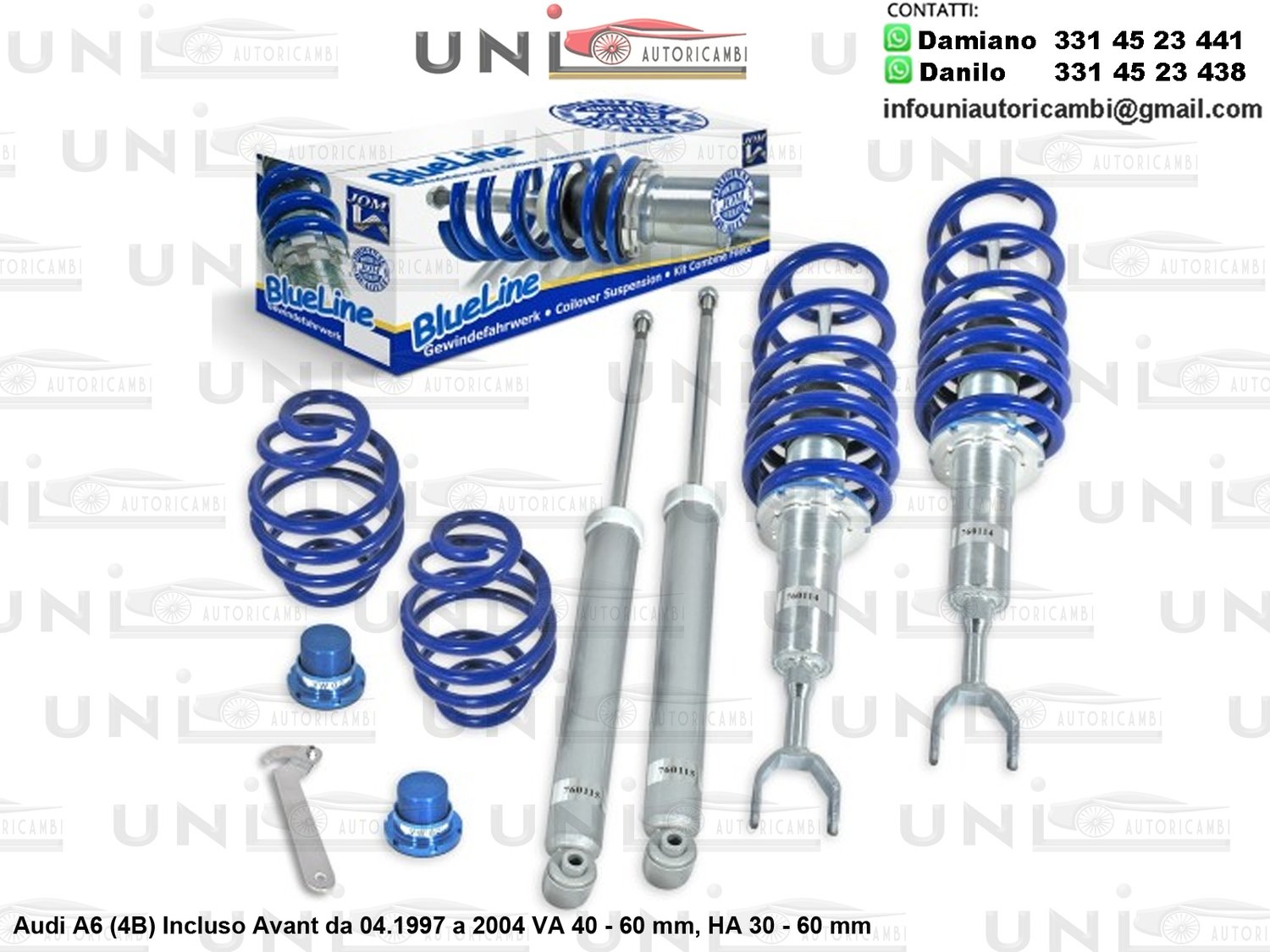 Assetto a Ghiera Regolabile Audi A6 (4B) Incluso Avant da 04.1997 a 2004