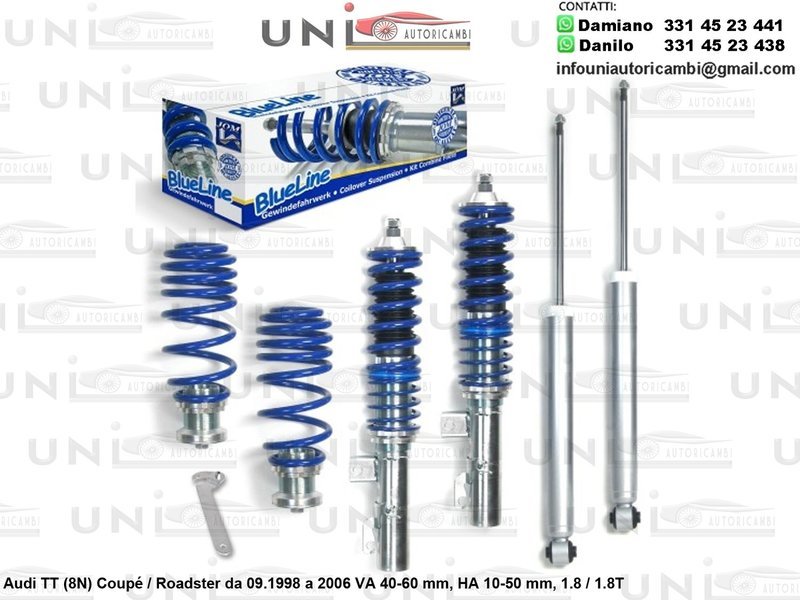 Assetto a Ghiera Regolabile Audi TT (8N) Coupé / Roadster 1.8 / 1.8T Escluso Quattro da 09.1998 a 2006