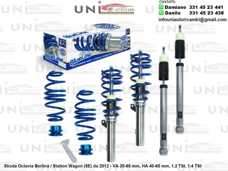 Assetto a Ghiera Regolabile Skoda Octavia Berlina / Station Wagon (5E) da 2012 -  1.2 TSI, 1.4 TSI