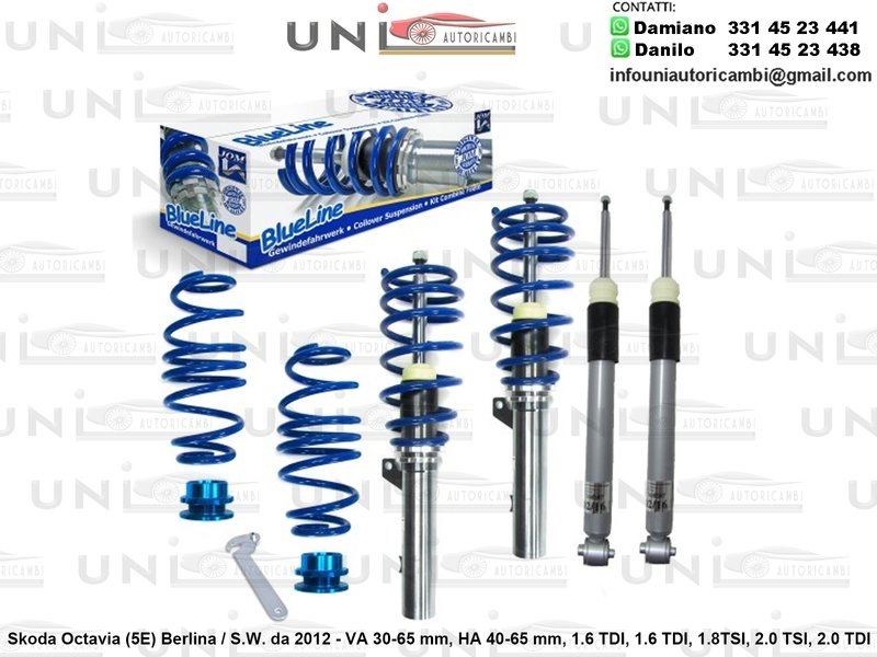 Assetto a Ghiera Regolabile Skoda Octavia (5E) Berlina / S.W. da 2012 - , 1.8