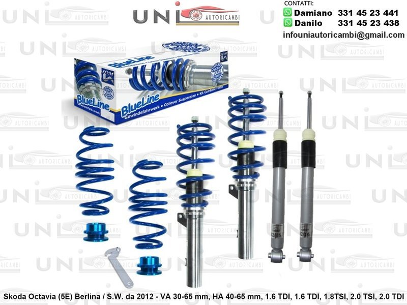 Assetto a Ghiera Regolabile Skoda Octavia (5E) Berlina / S.W. da 2012 - , 1.8