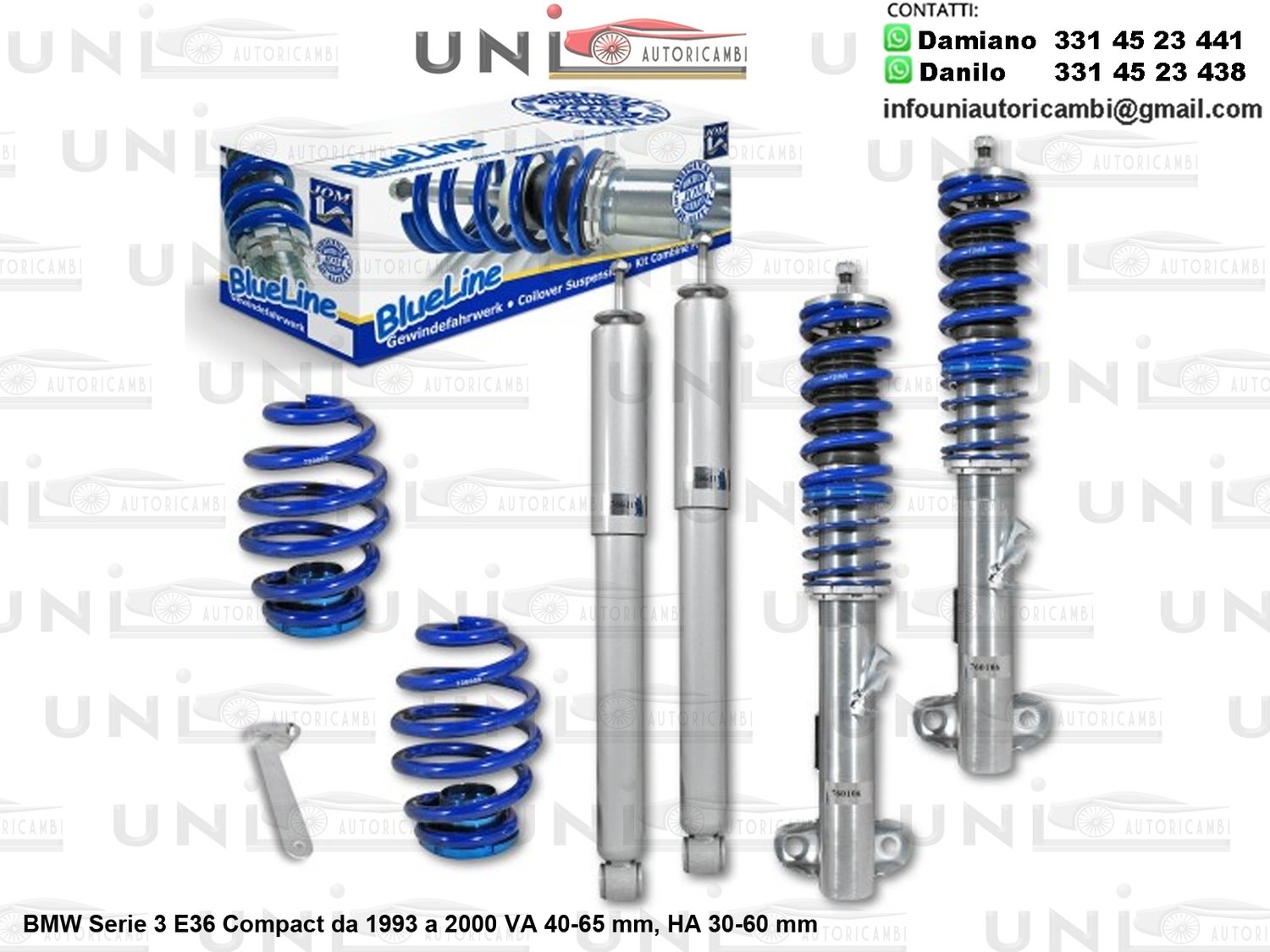 Assetto a Ghiera Regolabile BMW Serie 3 (E36) Compact da 1993 a 2000