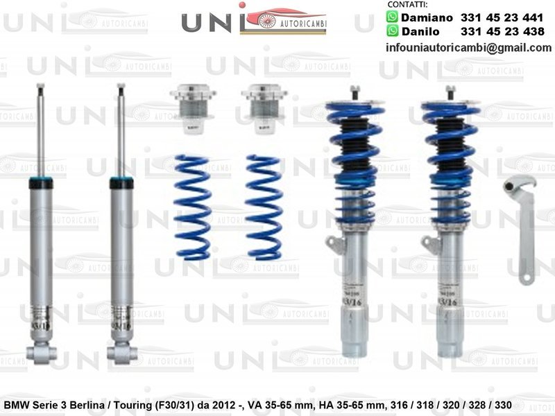 Assetto a Ghiera Regolabile BMW Serie 3 Berlina / Touring (F30/31) 316 / 318 / 320 / 328 / 330 da 2012 -
