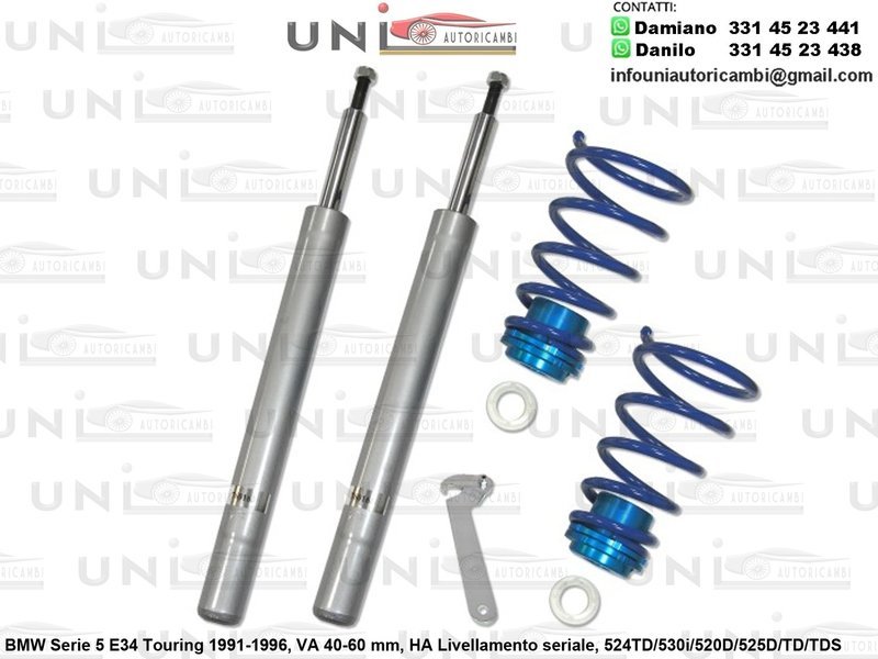 Assetto a Ghiera Regolabile BMW Serie 5 E34 Touring (D16 / M14) 524TD / 530i / 520D / 525D / TD / TDS / 530D da 1991​ a 1996