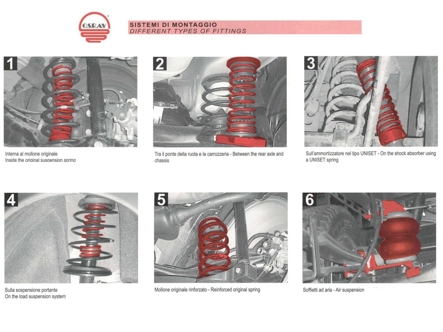 1X Molle da Carico Rinforzate Osrav Alfa Romeo 166 (936) da 10.1998 110KG