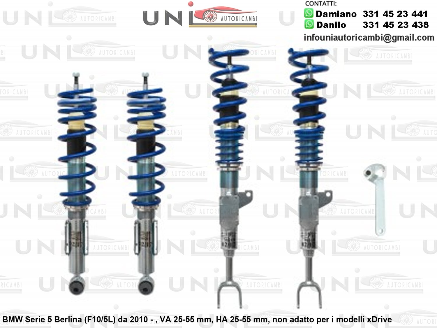 Assetto a Ghiera Regolabile BMW Serie 5 Berlina (F10/5L) da 2010 -