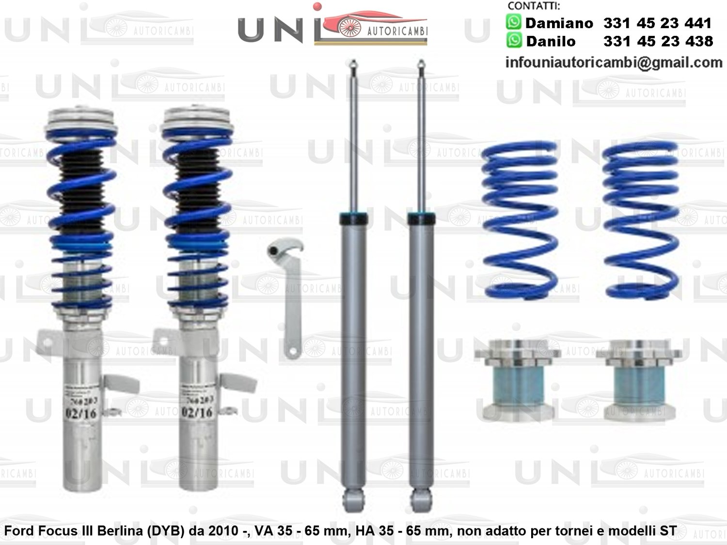 Assetto a Ghiera Regolabile Ford Focus III Berlina (DYB) da 2010 -