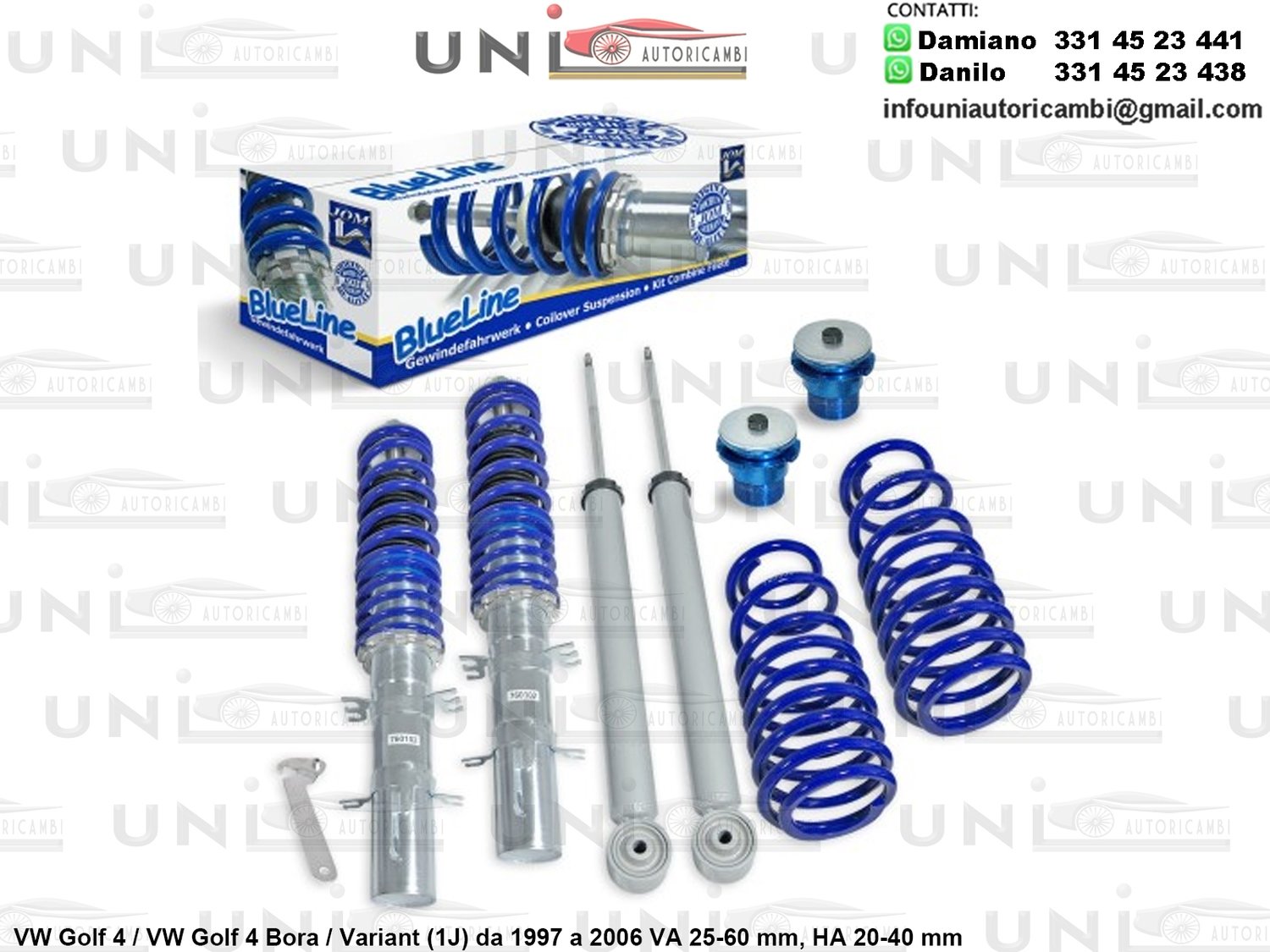 Assetto a Ghiera Regolabile VW Golf 4 / VW Golf 4 Bora / Variant (1J) da 1997 a 2006