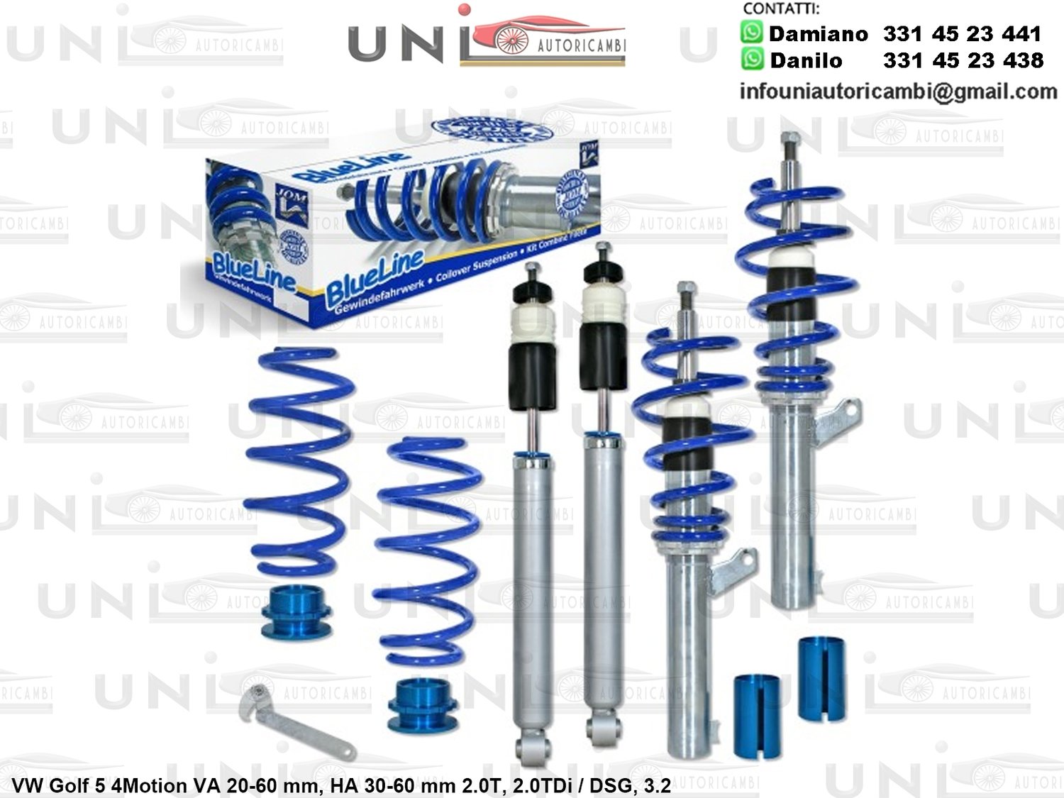 Assetto a Ghiera Regolabile VW Golf 5 / 4Motion 2.0T / 2.0TDi / DSG / 3.2