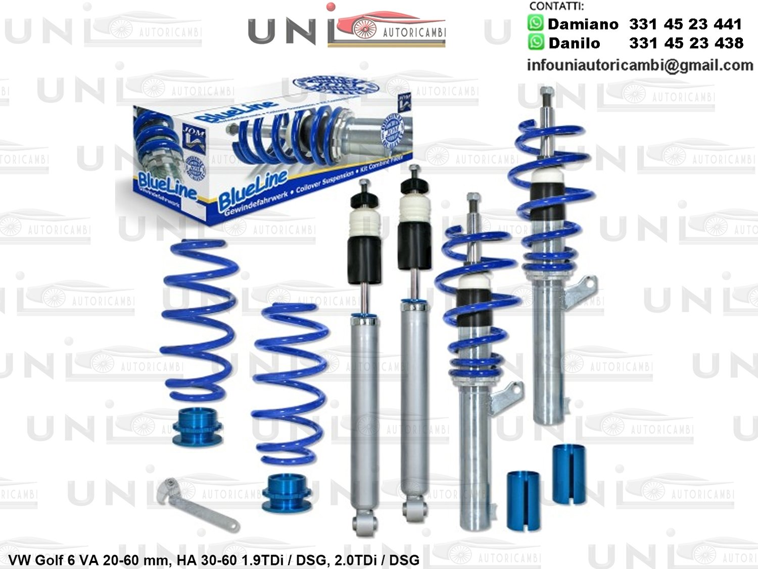 Assetto a Ghiera Regolabile VW Golf 6 1.9TDi DSG / 2.0TDi / DSG