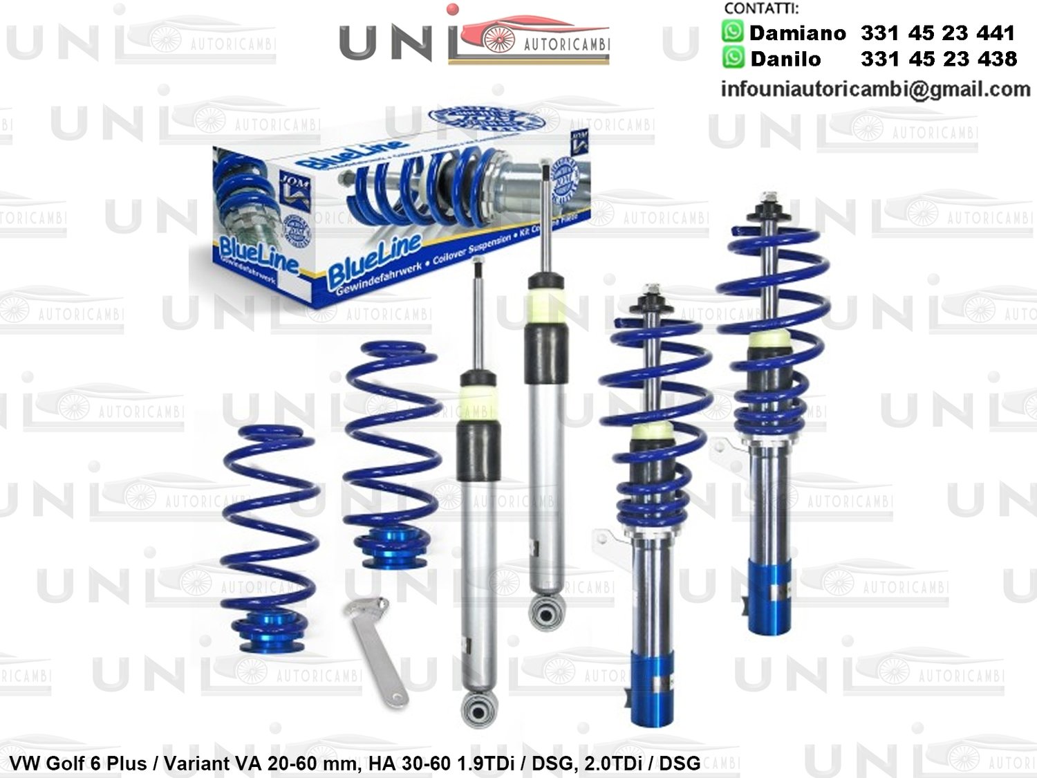 Assetto a Ghiera Regolabile VW Golf 6 Plus / Variant 1.9TDi DSG / 2.0TDi / DSG