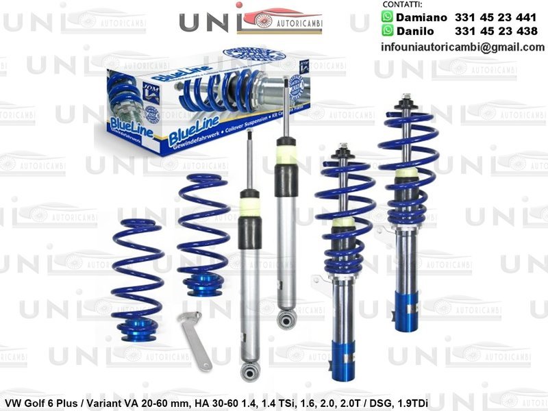 Assetto a Ghiera Regolabile VW Golf 6 Plus / Variant 1.4 / TSi / 1.6 / 2.0 / 2.0T / DSG / 1.9TDi