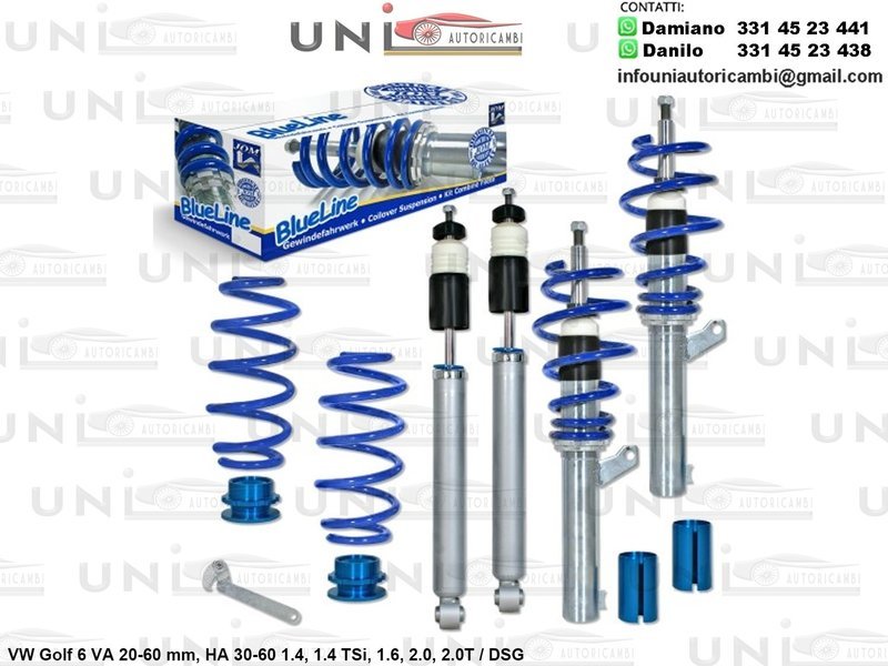 Assetto a Ghiera Regolabile VW Golf 6 1.4 / TSi / 1.6 / 2.0 / 2.0T / DSG / 1.9TDi