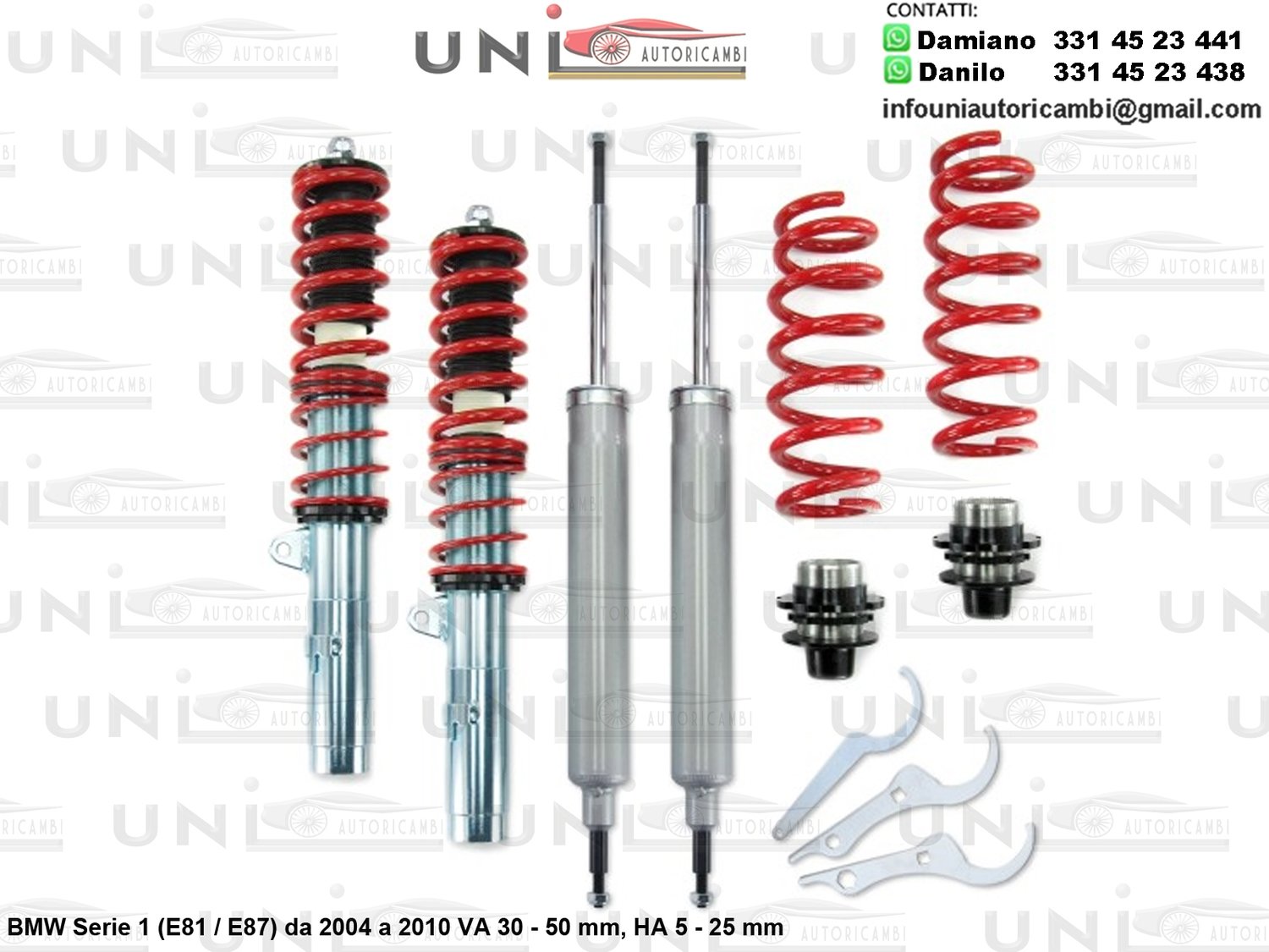 Assetto a Ghiera Regolabile BMW Serie 1 (E81 / E87) da 2004 a 2010
