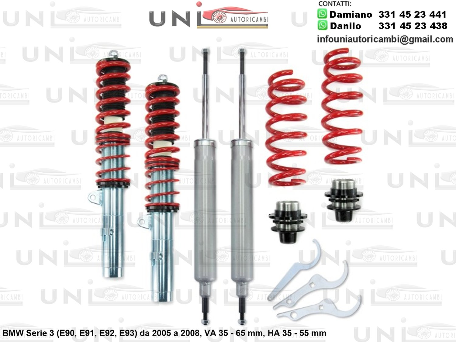 Assetto a Ghiera Regolabile BMW Serie 3 (E90, E91, E92, E93) da 2005 a 2008- Berlina , Touring , Cabrio , Coupe