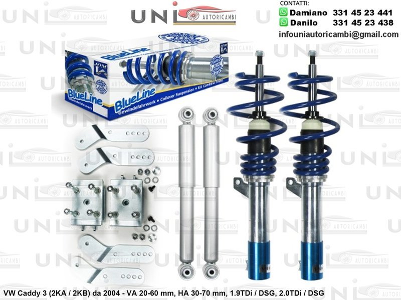 Assetto a Ghiera Regolabile VW Caddy 3 (2KA / 2KB) da 2004 - 1.9TDi / DSG, 2.0TDi / DSG