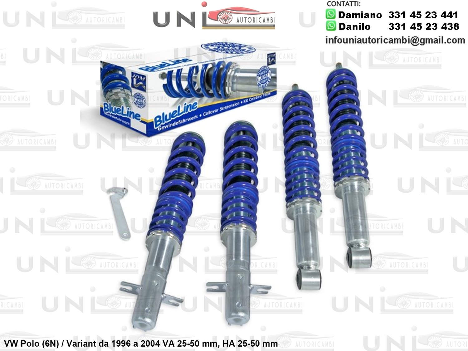 Assetto a Ghiera Regolabile VW Polo (6N) / Variant da 1996 a 2004