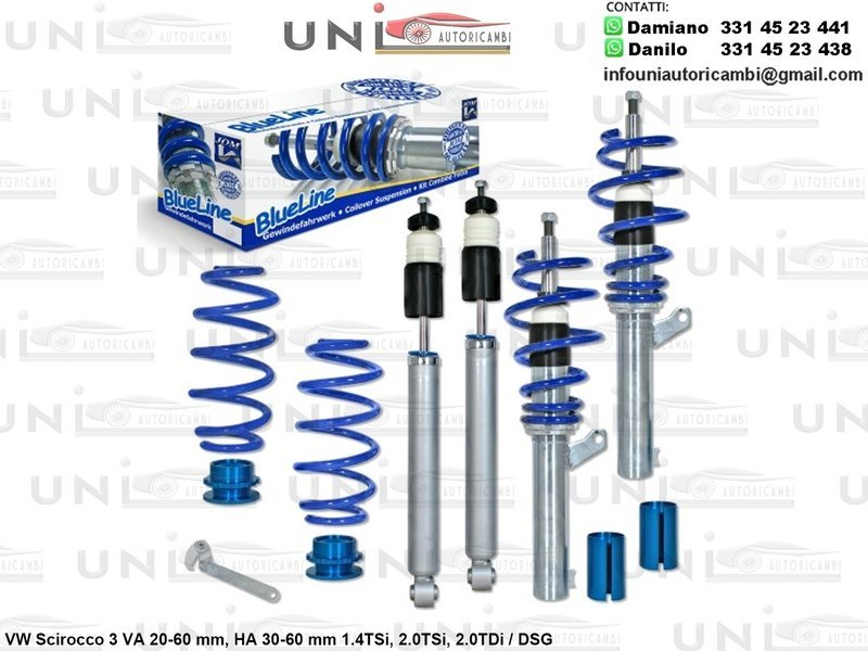 Assetto a Ghiera Regolabile VW Scirocco 3 1.4TSi / 2.0TSi / 2.0TDi / DSG