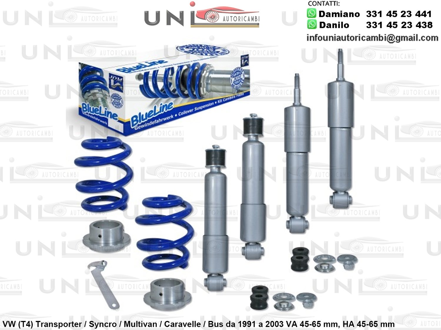 Assetto a Ghiera Regolabile VW (T4) Transporter da 1991 a 2003 / Syncro / Multivan / Caravelle / Bus  ​
